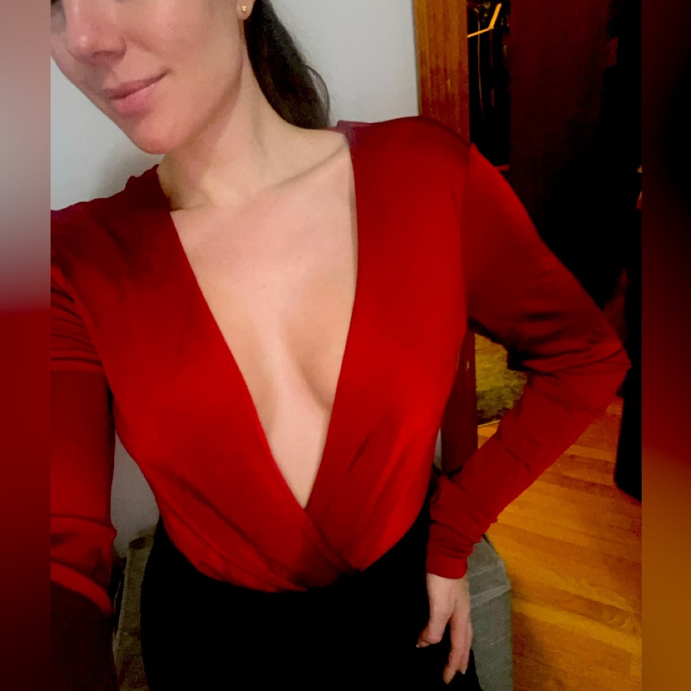 Red luxury bodysuit